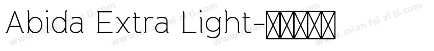 Abida Extra Light字体转换